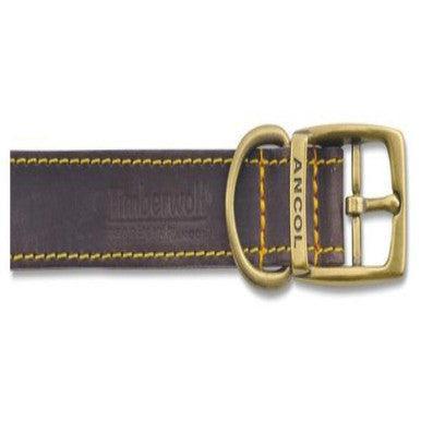 Ancol Timberwolf Leather Collar Sable 40cm - North East Pet Shop ANCOL