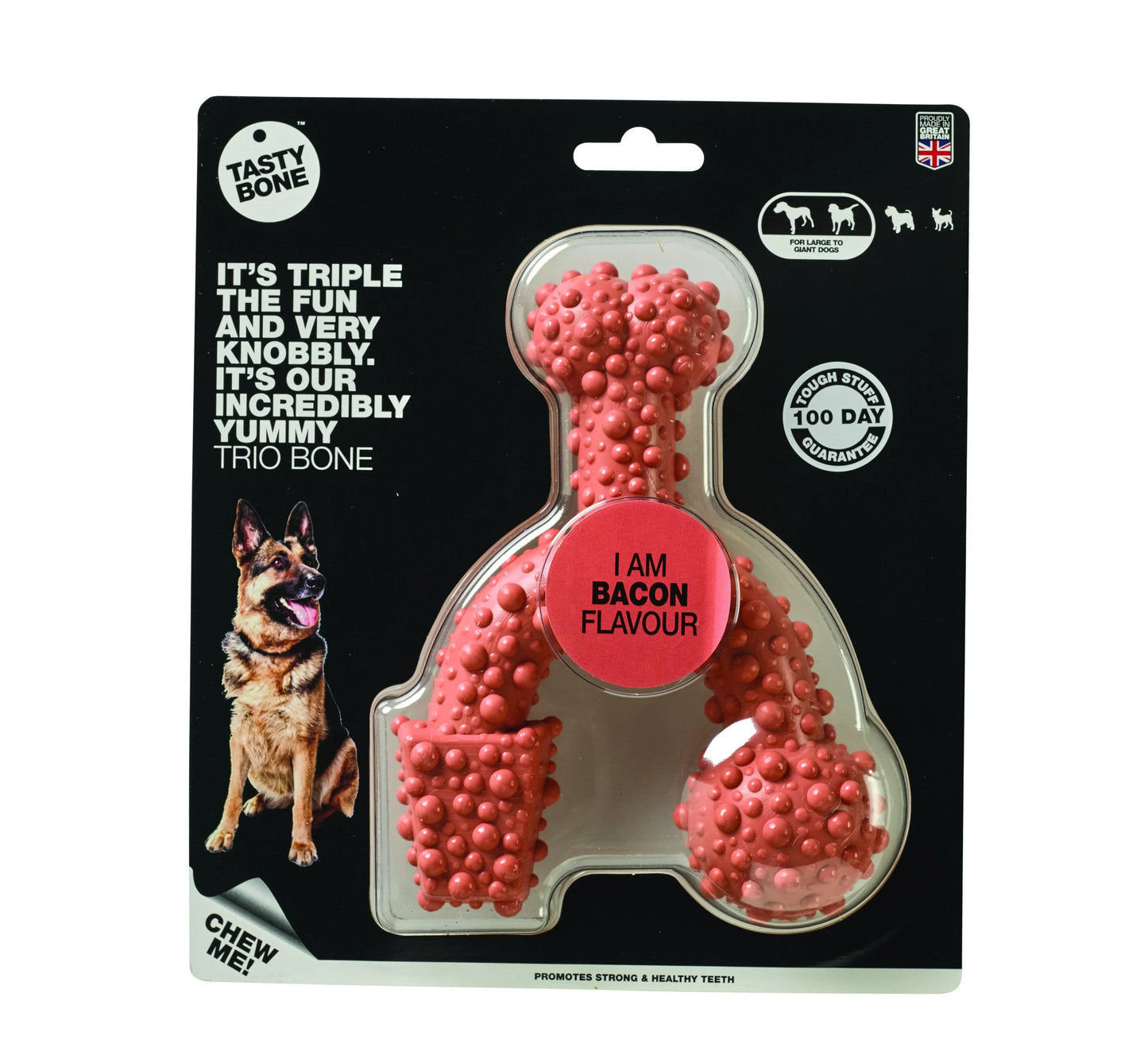 BFP Tasty Trio Bone Bacon Large Chew - North East Pet Shop BFP