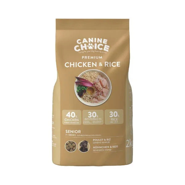 Canine Choice Premium Senior Dry Dog Food 2kg - Chicken - North East Pet Shop Canine Choice