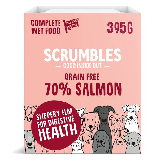 Scrumbles Wet Dog Food Salmon 395g x7