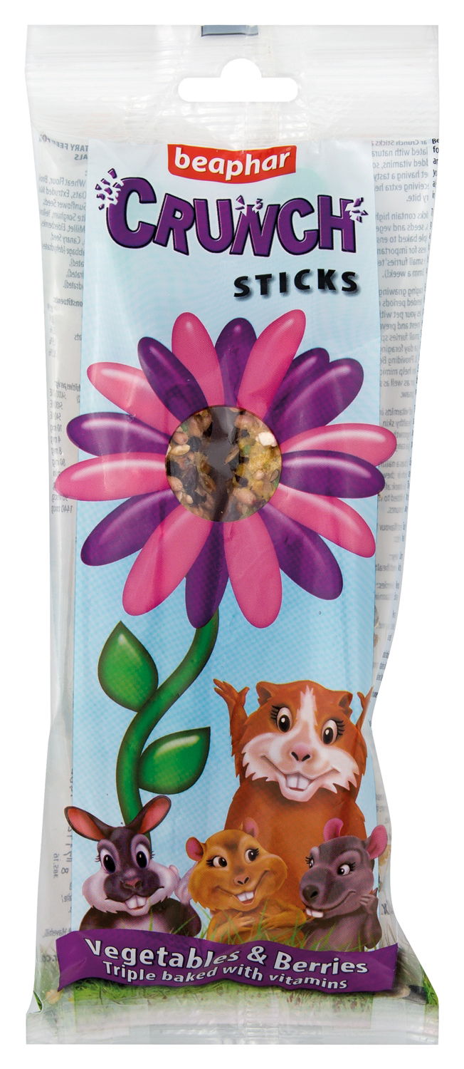 Beaphar Sml Animal Crunch Sticks Vegetables & Berries 2pk
