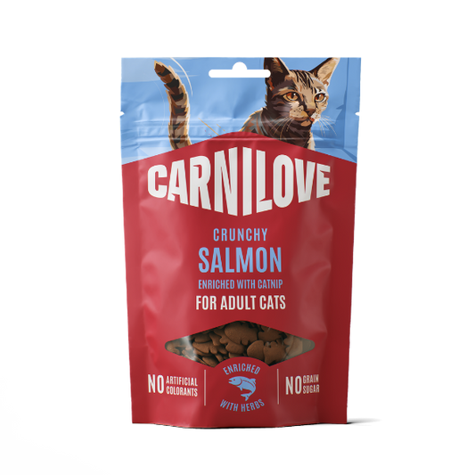 Carnilove Salmon with Catnip Crunchy Cat Treats (10x50g)