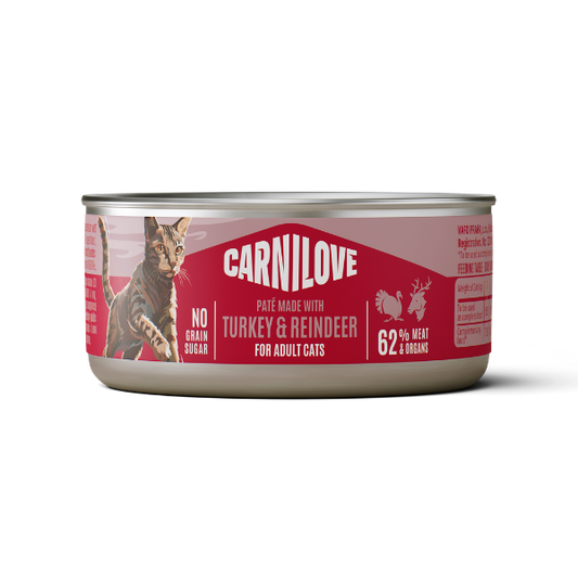 Carnilove Turkey & Reindeer Adult Cat 100g x 12
