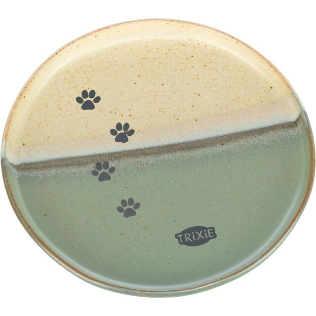 Trixie Ceramic Bowl & Plate with Paws