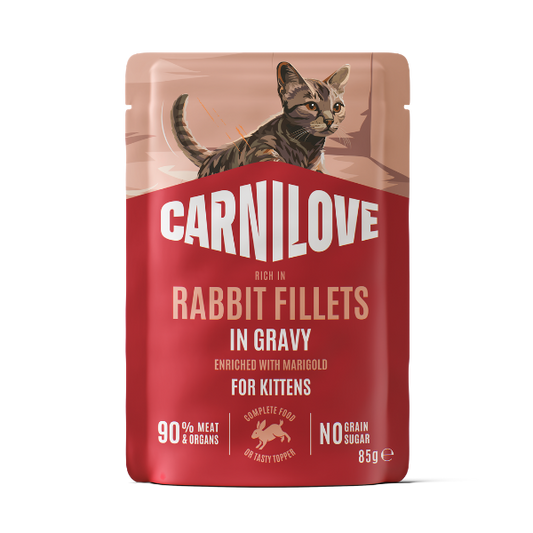 Carnilove Gravy Rabbit with Marigold Kitten Pouch 85g