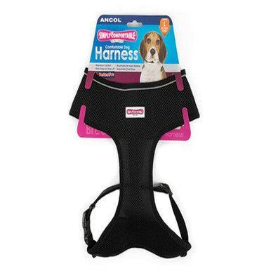 Ancol Comfort Mesh Harness Black Medium 44-57cm - North East Pet Shop ANCOL