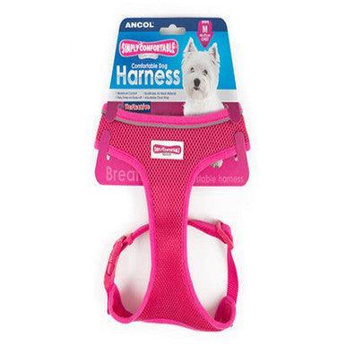 Ancol Comfort Mesh Harness Raspberry XSmall 28-40cm - North East Pet Shop ANCOL