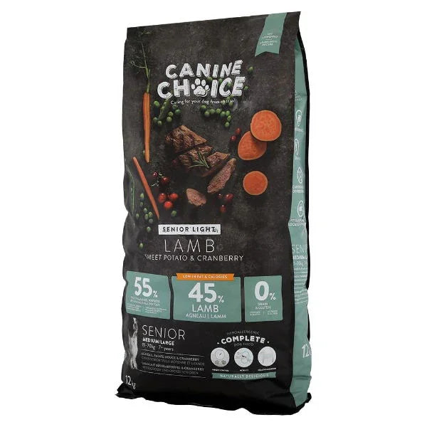 Canine Choice Canine Choice Senior Light Medium & Large Senior Dry Lamb 12kg - North East Pet Shop Canine Choice