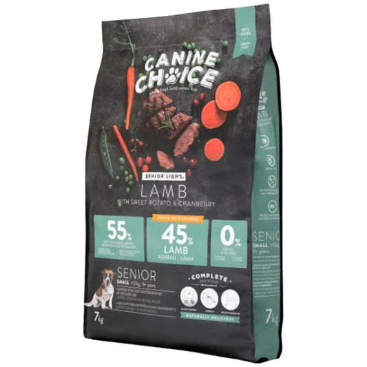 Canine Choice Super Premium Gf Light Small Senior Dry Lamb 7kg - North East Pet Shop Canine Choice