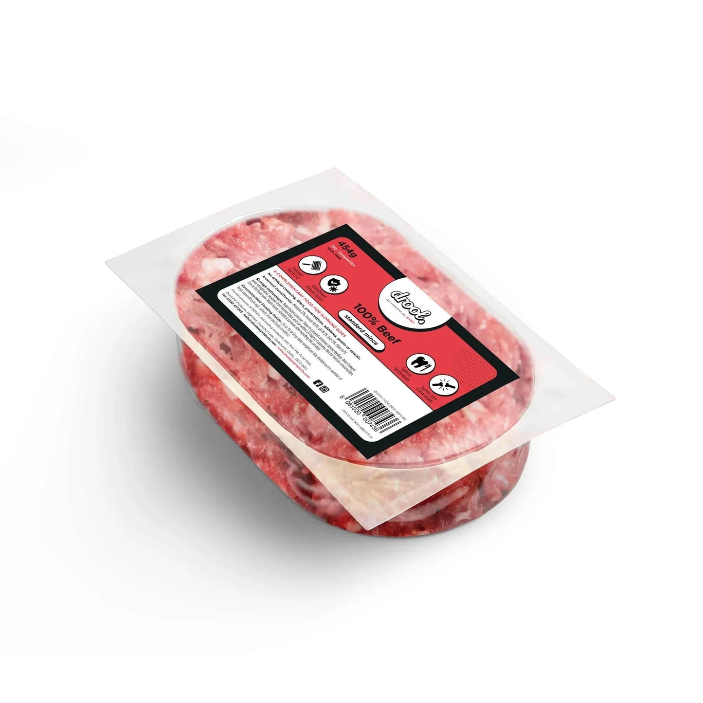 Drool Mince Standard Beef Meat Only 454g - North East Pet Shop Drool