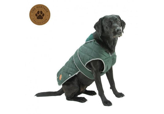Heritage Green Quilted Coat S/M - North East Pet Shop Ancol