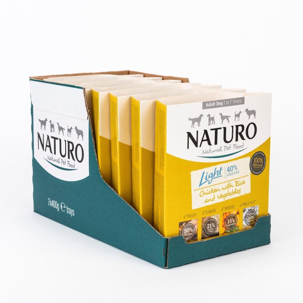 Naturo Adult Light Chicken with Rice & Veg Trays 400g - North East Pet Shop Naturo