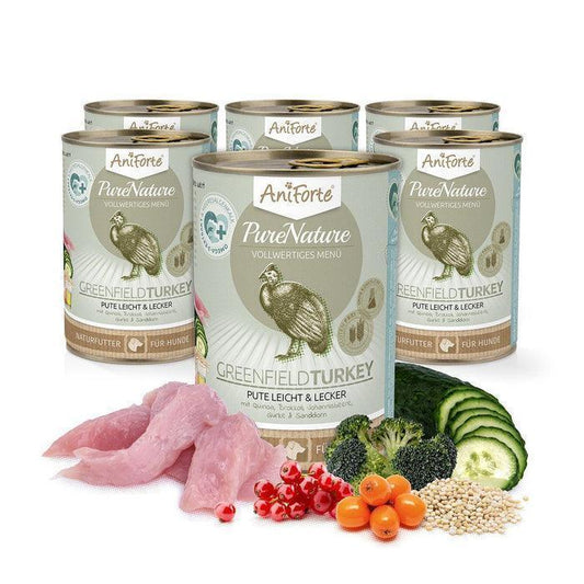 PureNature GreenField Turkey - Wet Food for Dogs - 6 x 400g - North East Pet Shop Aniforte